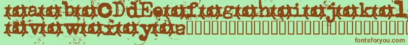 Uncletypewriter Font – Brown Fonts on Green Background