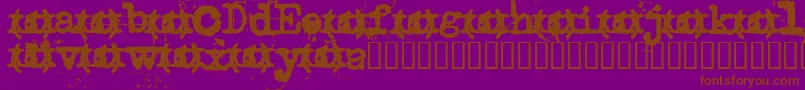 Uncletypewriter Font – Brown Fonts on Purple Background