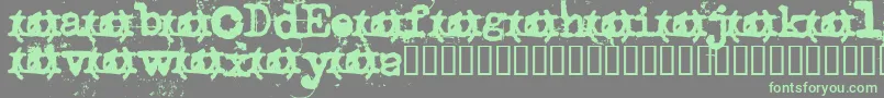 Uncletypewriter Font – Green Fonts on Gray Background