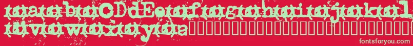 Uncletypewriter Font – Green Fonts on Red Background