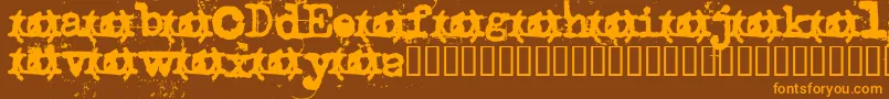 Uncletypewriter Font – Orange Fonts on Brown Background