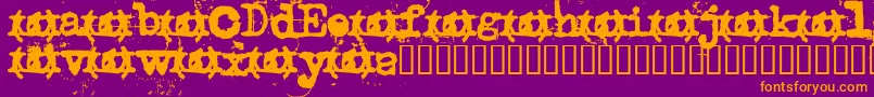 fuente Uncletypewriter – Fuentes Naranjas Sobre Fondo Morado