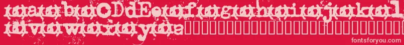 Uncletypewriter Font – Pink Fonts on Red Background