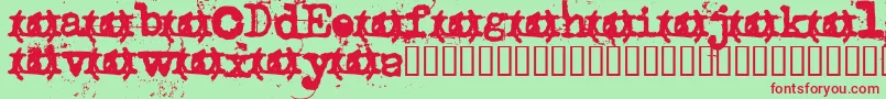 Uncletypewriter Font – Red Fonts on Green Background