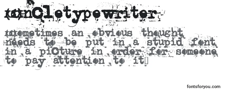 Überblick über die Schriftart Uncletypewriter