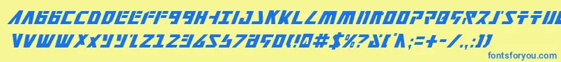 Falconv2ci Font – Blue Fonts on Yellow Background