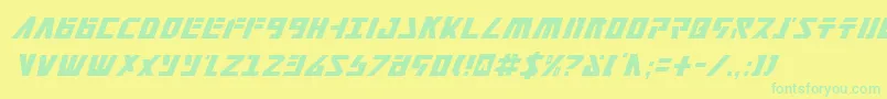 Falconv2ci Font – Green Fonts on Yellow Background