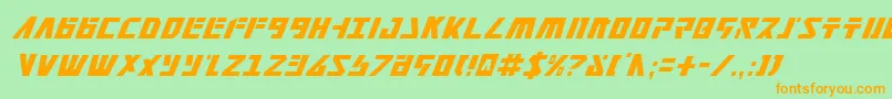 Falconv2ci Font – Orange Fonts on Green Background
