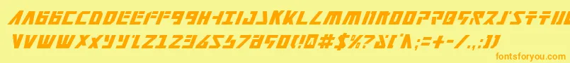 Falconv2ci Font – Orange Fonts on Yellow Background