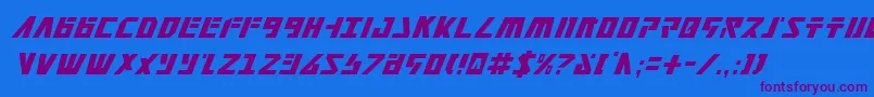 Falconv2ci Font – Purple Fonts on Blue Background