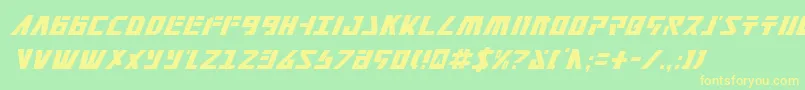 Falconv2ci Font – Yellow Fonts on Green Background