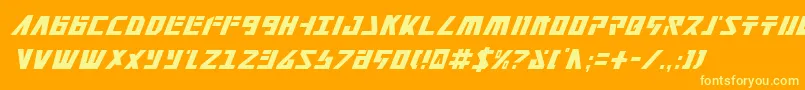 Falconv2ci Font – Yellow Fonts on Orange Background