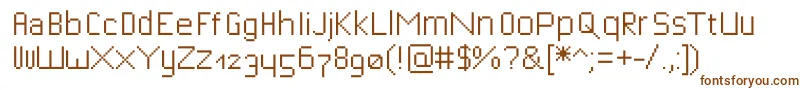 Bitfont-fontti – ruskeat fontit valkoisella taustalla