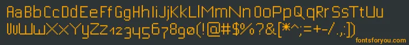Czcionka Bitfont – pomarańczowe czcionki na czarnym tle