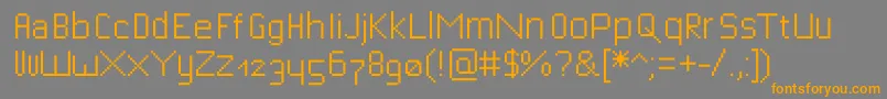 Bitfont-fontti – oranssit fontit harmaalla taustalla