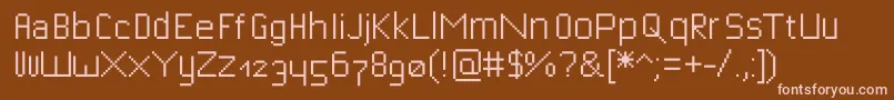 Шрифт Bitfont – розовые шрифты на коричневом фоне