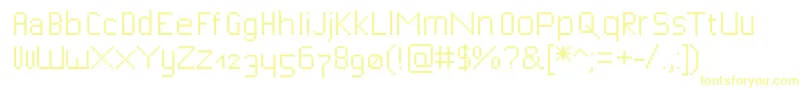 Bitfont Font – Yellow Fonts on White Background