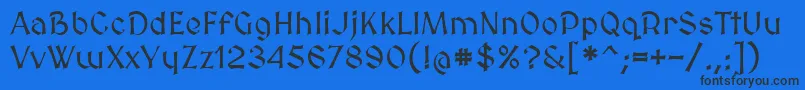 Medievalsharp Font – Black Fonts on Blue Background