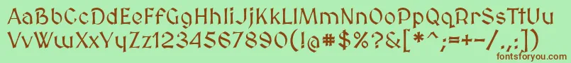 Medievalsharp Font – Brown Fonts on Green Background