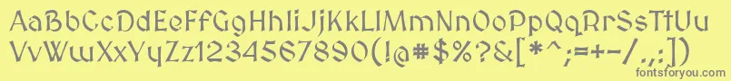 Medievalsharp Font – Gray Fonts on Yellow Background