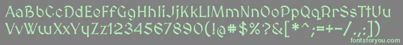 Medievalsharp Font – Green Fonts on Gray Background