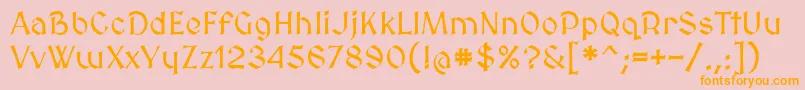 Medievalsharp Font – Orange Fonts on Pink Background