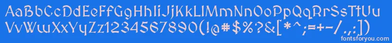 Medievalsharp Font – Pink Fonts on Blue Background