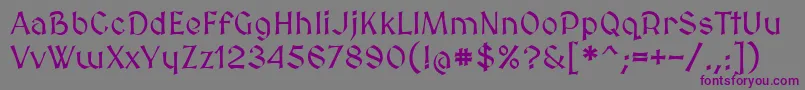 Medievalsharp Font – Purple Fonts on Gray Background