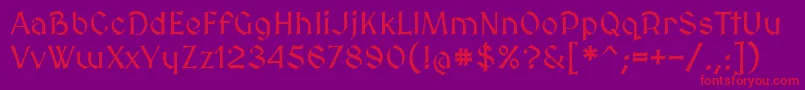 Medievalsharp-Schriftart – Rote Schriften auf violettem Hintergrund