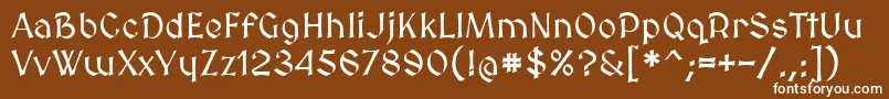 Medievalsharp Font – White Fonts on Brown Background