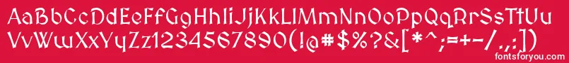 Medievalsharp Font – White Fonts on Red Background