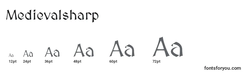 Размеры шрифта Medievalsharp