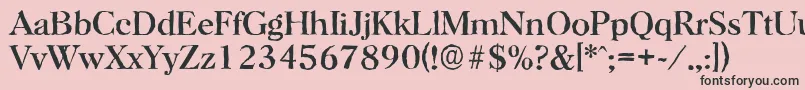 HorshamantiqueRegular Font – Black Fonts on Pink Background