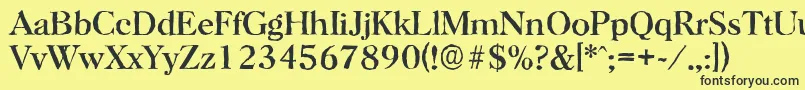 HorshamantiqueRegular Font – Black Fonts on Yellow Background