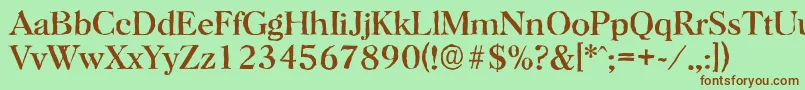 HorshamantiqueRegular Font – Brown Fonts on Green Background