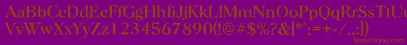 HorshamantiqueRegular Font – Brown Fonts on Purple Background