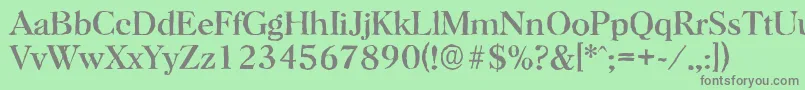 HorshamantiqueRegular Font – Gray Fonts on Green Background