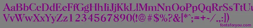 HorshamantiqueRegular Font – Purple Fonts on Gray Background