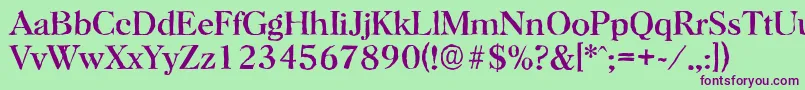 HorshamantiqueRegular Font – Purple Fonts on Green Background