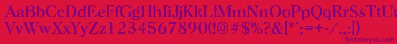 HorshamantiqueRegular Font – Purple Fonts on Red Background