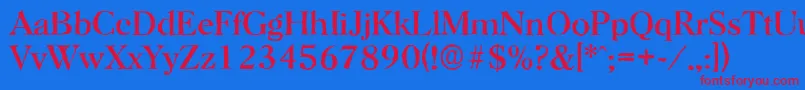 HorshamantiqueRegular Font – Red Fonts on Blue Background