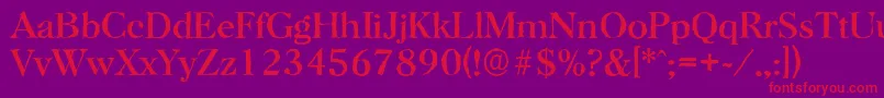 HorshamantiqueRegular Font – Red Fonts on Purple Background