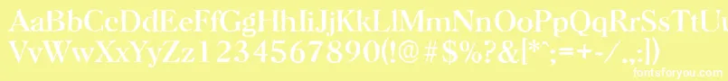 HorshamantiqueRegular Font – White Fonts on Yellow Background