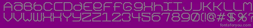 Kimonok Font – Gray Fonts on Purple Background