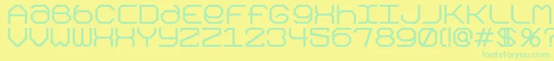 Kimonok Font – Green Fonts on Yellow Background