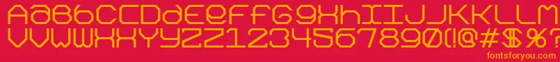 Kimonok Font – Orange Fonts on Red Background