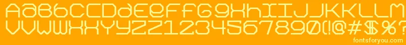 Kimonok Font – Yellow Fonts on Orange Background