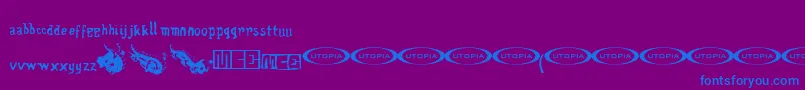 Wentelteefje Font – Blue Fonts on Purple Background