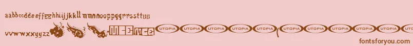 Wentelteefje Font – Brown Fonts on Pink Background
