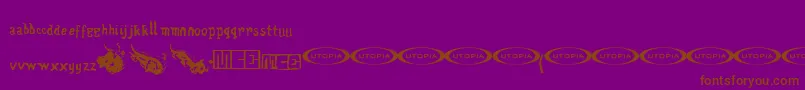 Wentelteefje Font – Brown Fonts on Purple Background